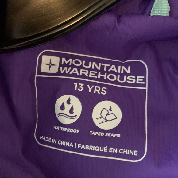 Mountain Warehouse purple jacket girls / Kids Waterproof Jacket - Picture 5 of 6